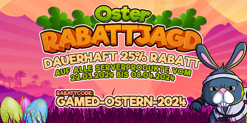 Bereit über Ostern eine Gaming Session einzulegen? 🎮 Jetzt ist eure Chance! Nutzt die Osteraktion von Gamed und sichert euch satte 25% Rabatt auf eure Bestellung! Verwendet einfach den Gutscheincode GAMED-OSTERN-2024 während des Checkouts, um euch euren Rabatt zu sichern.