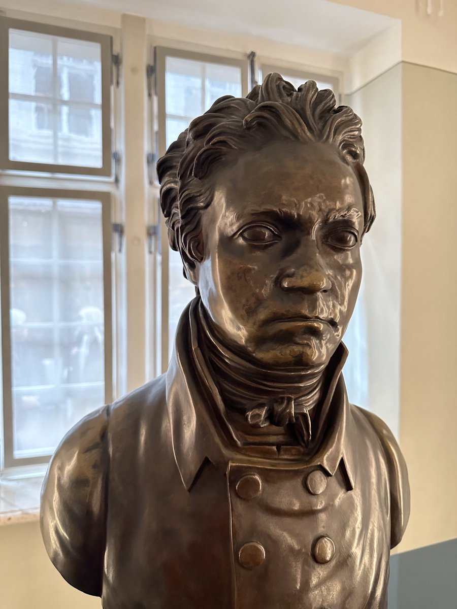 Beethoven’s bust, from his actual plaster impression in 1812. You can still see his chin scar.
