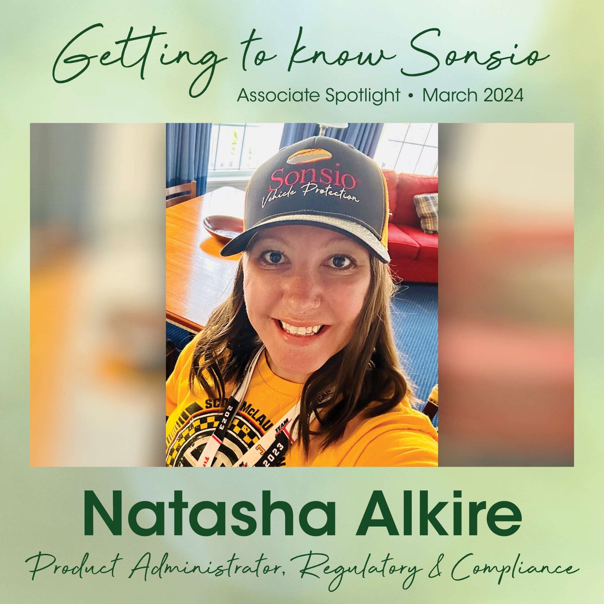 #GettingToKnowSonsio: Natasha Alkire is our Associate Spotlight for March! #FeatureFriday What is something you're proud of? I am proud of the woman I have become and I should probably say that out loud more often; it feels good to say it 'out loud.'