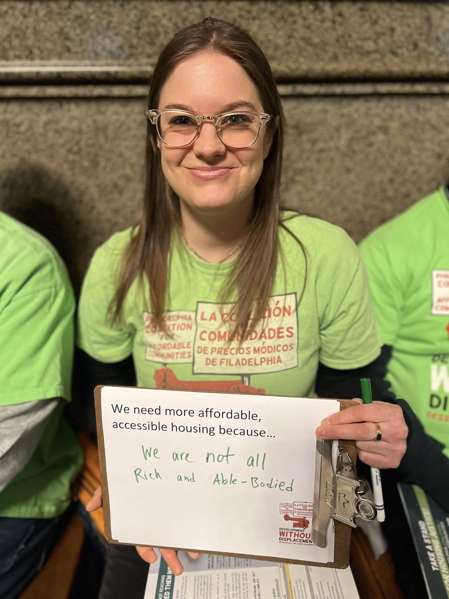 PhillyStaysPut's tweet photo. Our coalition members recently gathered at City Hall and shared what affordable housing means to them. 

Learn more about why we're demanding new legislation from @phl_council to support housing that is actually affordable to citizens: https://t.co/Ncyn4qplvP #RightToStay https://t.co/BofvnXn3CV