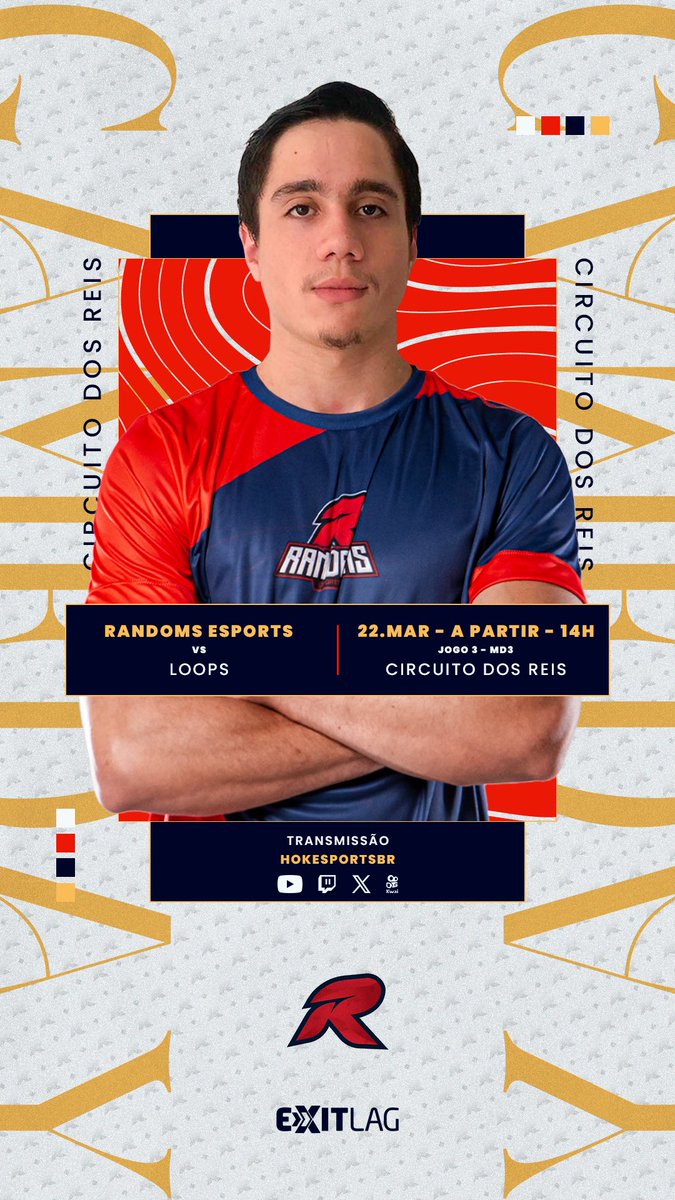 EsportsRandoms's tweet photo. [HONOR OF KINGS]

Confronto de hoje é contra a @loopsesports  pelo CIRCUITO DOS REIS da @HoKEsportsBR , corre lá na rede vizinha que tá rolando enquete do resultado valendo um uniforme pra quem acertar mais até o dia 31/03!

#gorandoms https://t.co/xKdxzVvZSy
