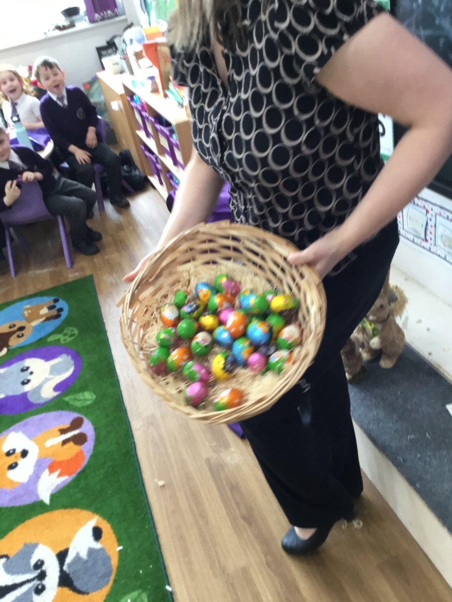 Today, Reception class learned how to speak 'bunny' and after saying a magic spell and wishing the Easter Bunny 'Happy Easter' (in bunny language of course!) some delicious chocolate eggs appeared! Thank you Easter Bunny and Happy Easter everyone!