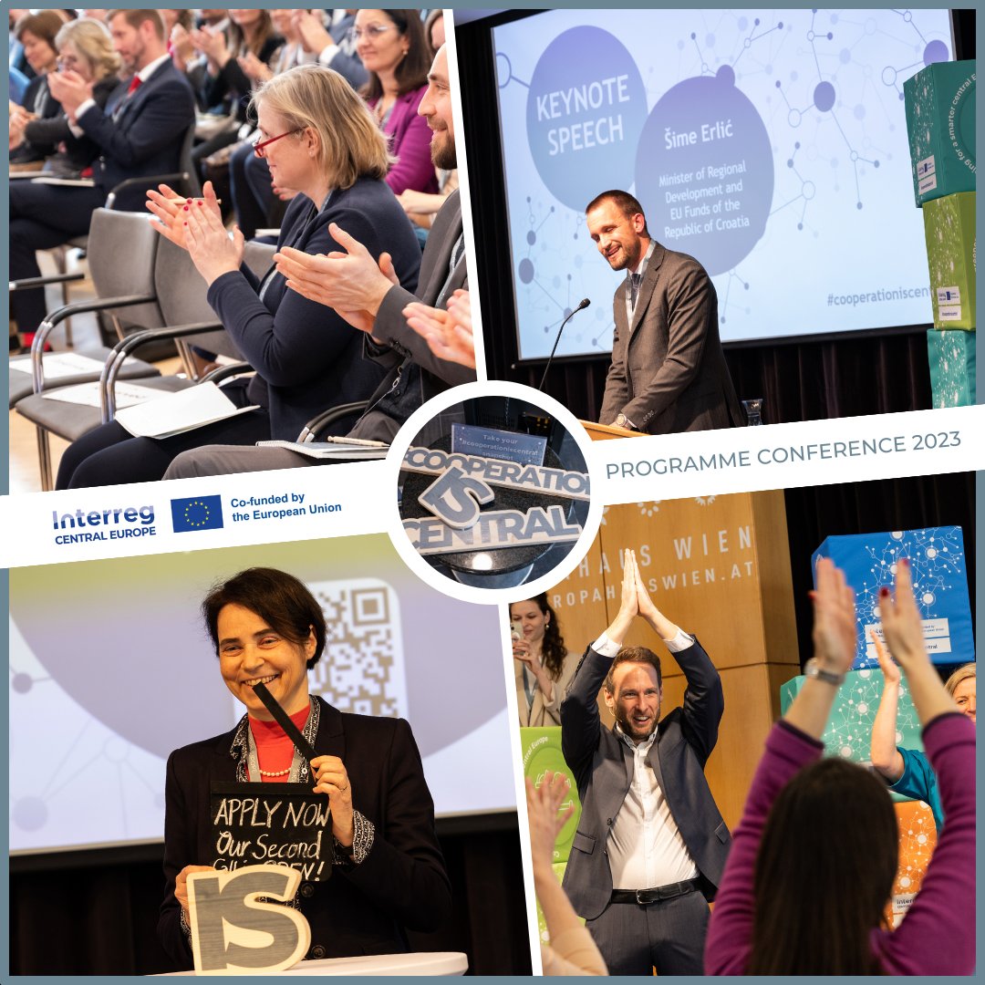 #Throwback 2023: Cooperation is Central for a More Cohesive Europe Exciting discussions we had about transformative power of #Interreg #cooperation - as important fuel for future #CohesionPolicy. interreg-central.eu/news/programme… Were you with us? Share your favorite conference moment!