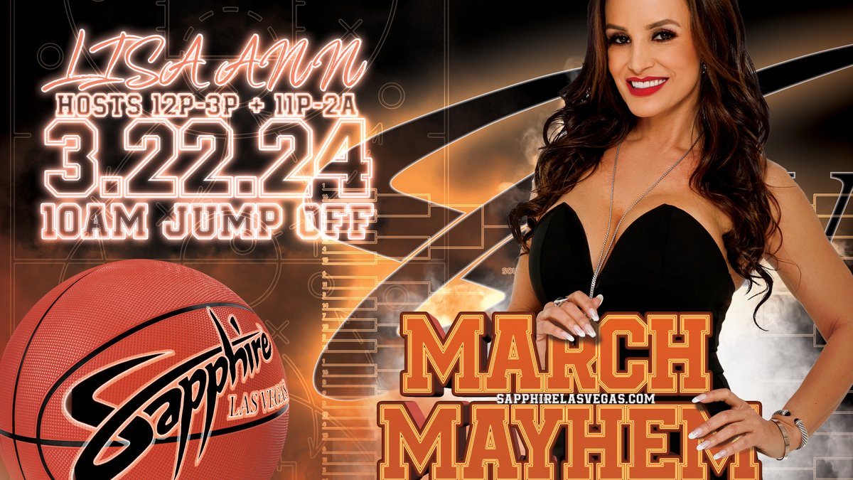 🔥 TODAY'S THE DAY - MARCH MAYHEM x THE REAL LISA ANN at @SapphireLV702 🔥 Daytime game action & nighttime party perfection 🏀🍻 Don't just watch the madness, be a part of it. #SapphireLV #MarchMayhem 🎟️ sapphirelasvegas.com/event/march-ma…