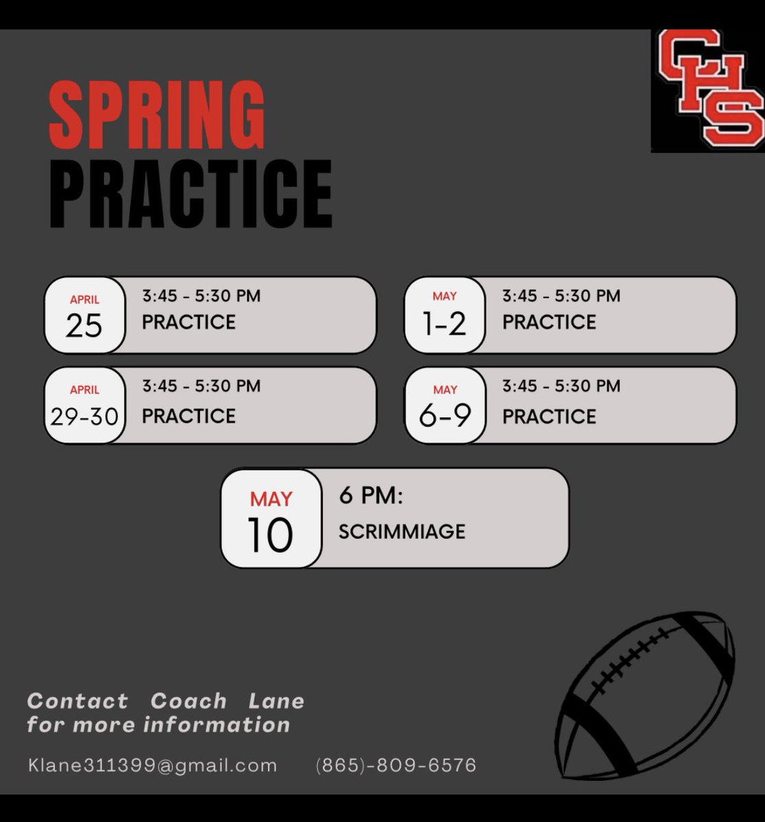Come see us at Practice this Spring! #PrideandTradition
#Commitment