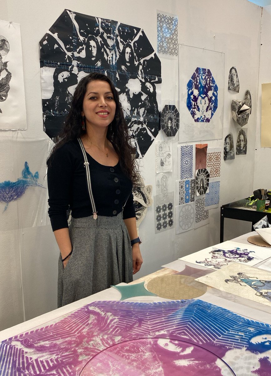 Artist Darya Fard Explores Myths and Spirituality ✨ We met up with Midtown artist-in-residence Darya Fard for a chat inside her studio on West Peachtree to learn more about her practice. Take a peek 👀 at what she's working on now: bit.ly/4c92DsD