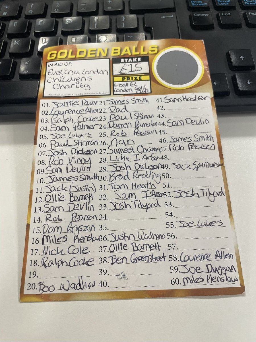 Would anyone like the chance to win a fourball at <a href="/LondonGolfClub/">London Golf Club</a> ? £15 a number, goes to a good cause!