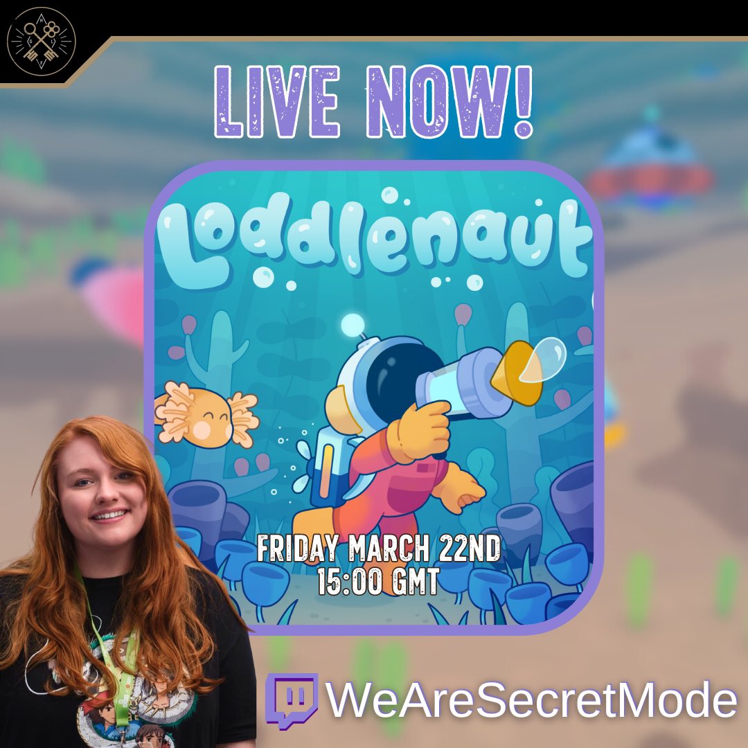 WeAreSecretMode's tweet image. Join Georgia over on the Secret Mode Twitch channel as she cleans the final area in #Loddlenaut! Will she manage to finish the game today? Come find out! 🌊✨

👉🏻 twitch.tv/WeAreSecretMode

#WeAreSecretMode