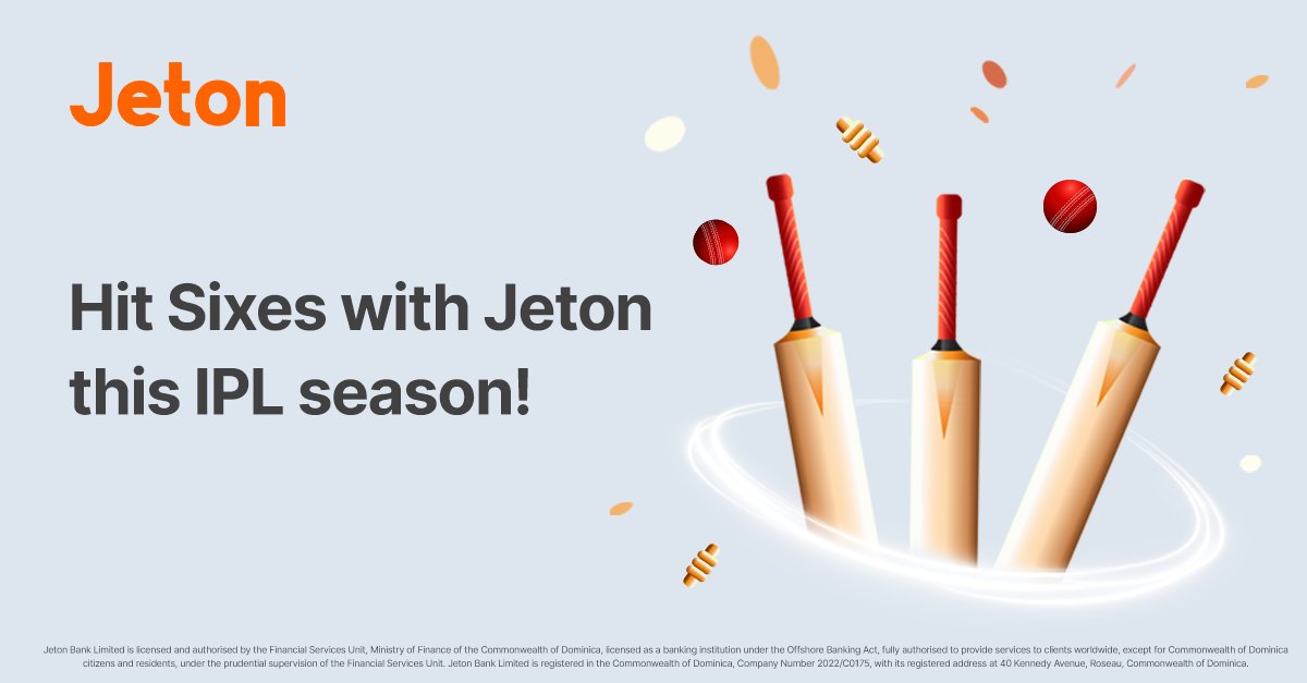The Indian Premier League has started, and we are here for it! 🏏 Make your transactions with Jeton and stay on top of your game! 👉🏻 bit.ly/45uTyWU #ipl #ipl2024 #cricket #cricketlovers #india #indianpremierleague