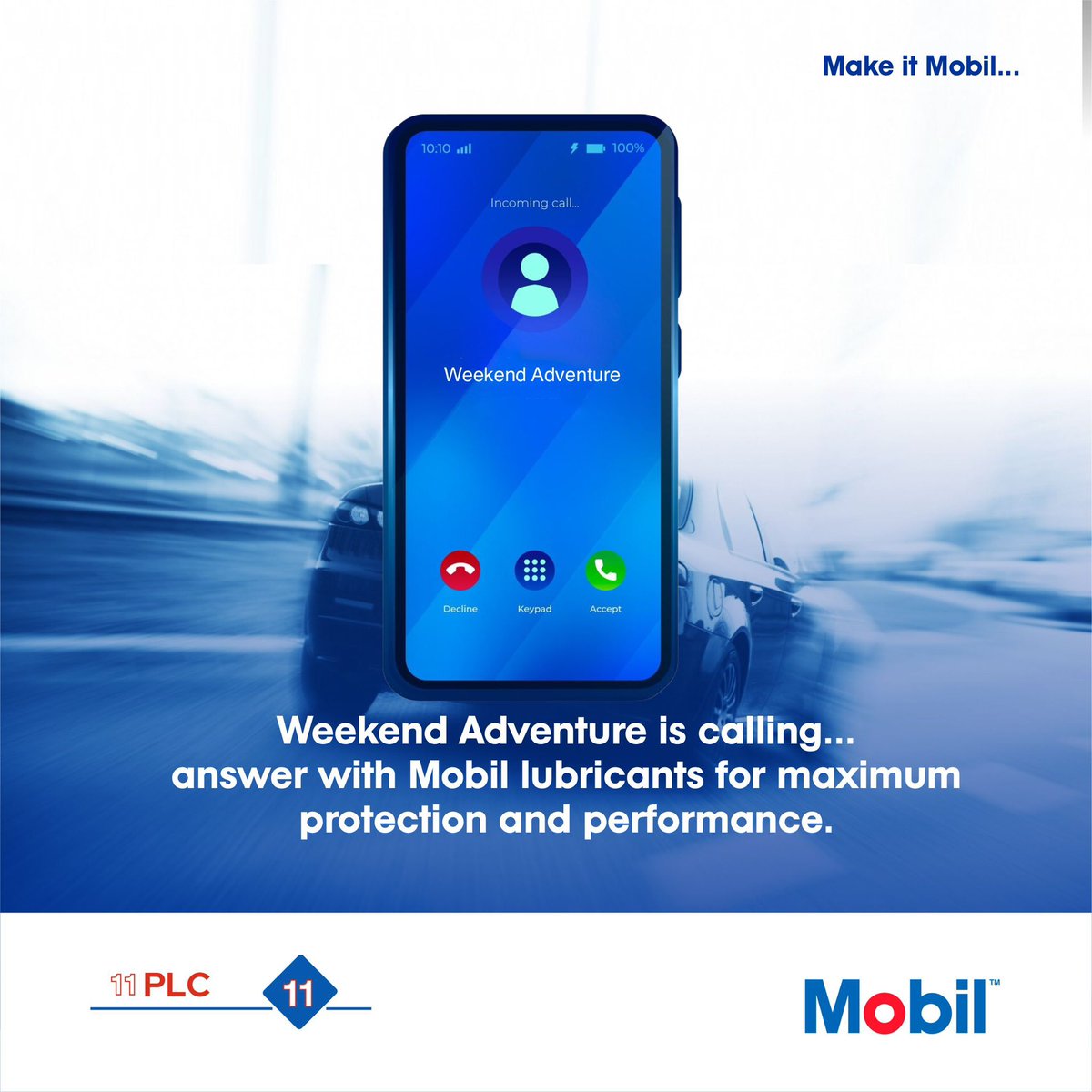 Weekend adventures is calling, make sure your vehicle is ready with Mobil Lubricants for maximum protection and performance.

#fridayvibes #weekendadventures #mobillubricants #enginecare #engineprotection #mobilinnigeria