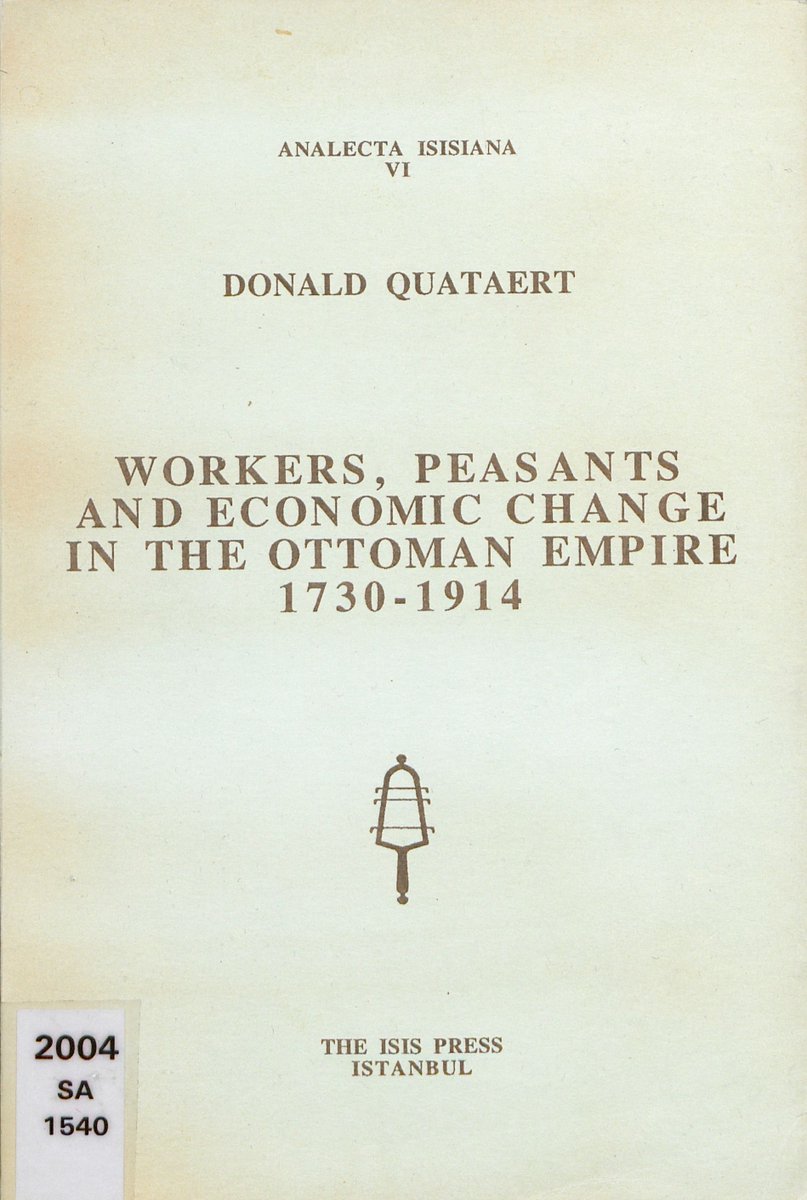 #OpenAccess on #MENAdoc:
„Workers, peasants and economic change in the Ottoman empire“  by Donald Quataert
(Istanbul: Isis, 1993)
dx.doi.org/10.25673/114426
#Ottomanempire #economics