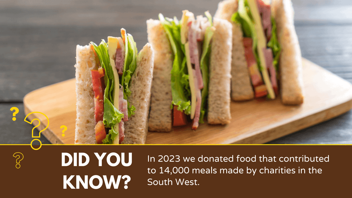 It's #FoodWasteActionWeek so we thought we'd highlight the brilliant work @FareShareSouthWest do. In 2023, thanks to FareShare, the products we donated went to 179 charities and contributed to 14,000 meals. #NoFoodWaste #ZeroWaste #FridayFact #FF #DeliveringWinners