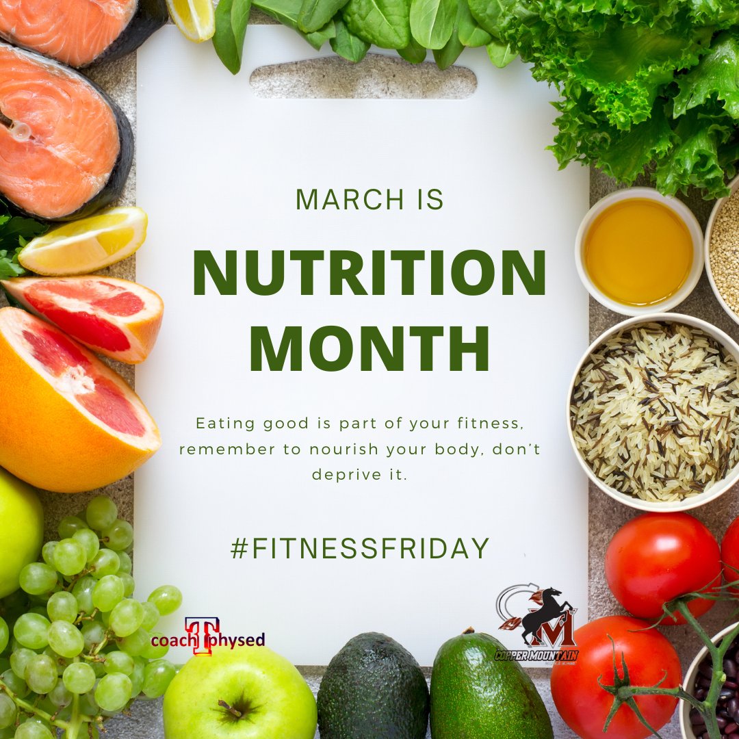 Eating right helps your fitness and wellness.  Choose healthy options whenever you can! #nutritionmonth #eatright #fitnessfriday #activekids #activefamilies #activeforlife #shapeut