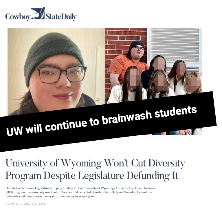 Wyoming's University is run by Leftists!