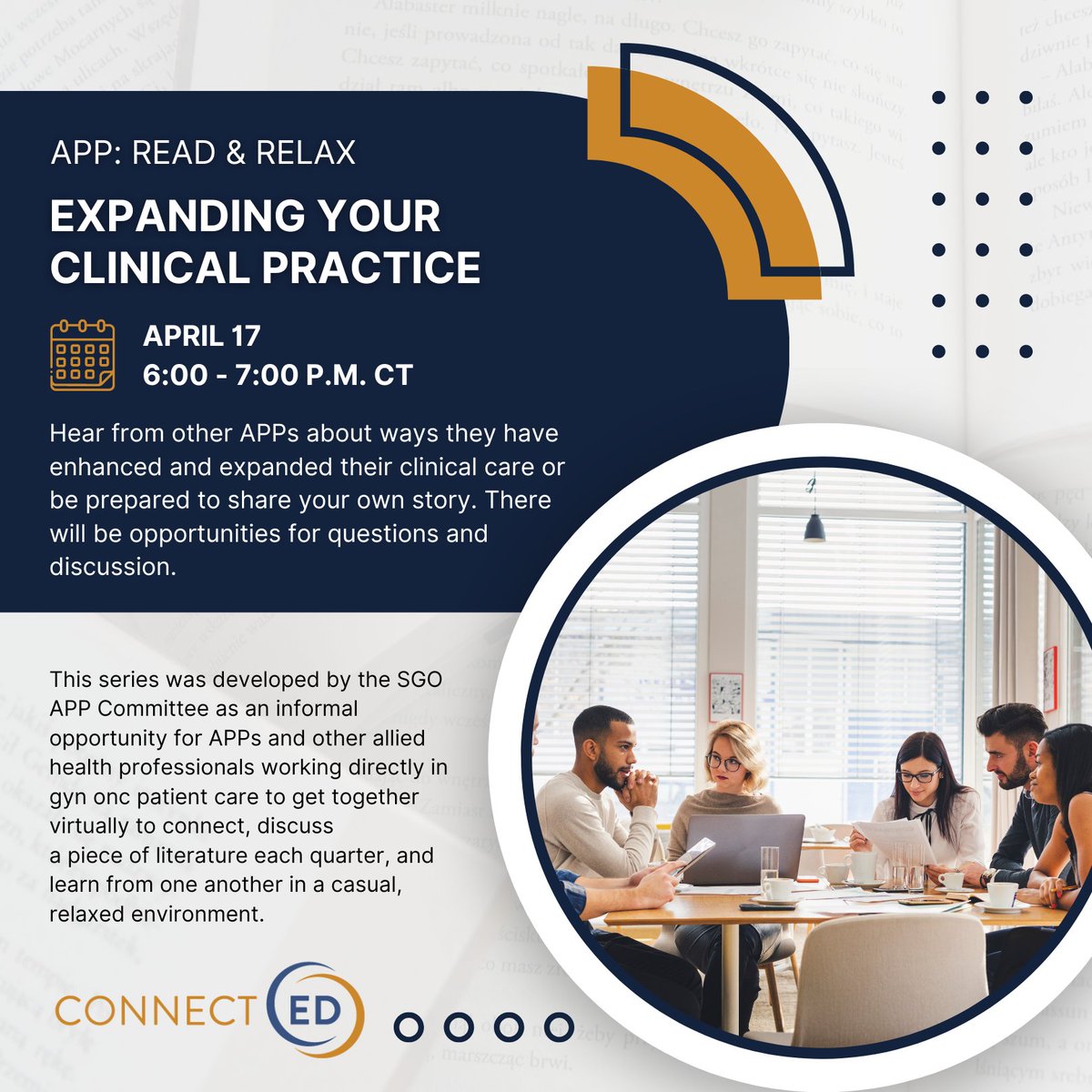 Join us on Wednesday, April 17, for our next APP:R&R session 'Expanding Your Clinical Practice.' During this session, we will discuss expansion methods and ways to overcome some of the challenges associated with expanding your clinical practice. Register: bit.ly/48ZGIRH