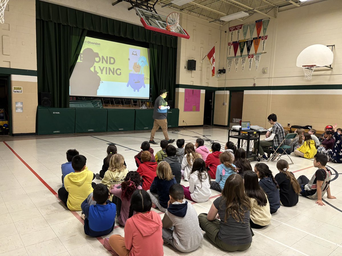 Great presentation today from <a href="/YouthDiversion_/">Youth Diversion</a> re: bullying and internet safety!!! <a href="/JAMMustangs/">McWilliam Mustangs</a> <a href="/MsLafond0/">Ms. Lafond</a>