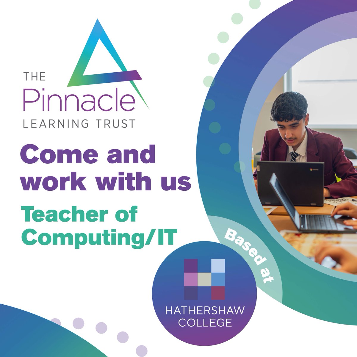 Come and work with us - Teacher of Computing/IT at @HathershawC : bit.ly/3vlA7n6 Closing date for applications is Wednesday 17th April, 12 noon.