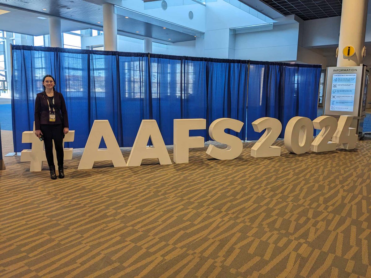 FairmontState's tweet photo. Forensic Science major, Jennifer Bow,  presented their undergraduate research at the American Academy of Forensic Science meeting in Denver on Feb. 23. Their presentation was called "Restoring Demographic Information of Antique Teaching Skeletons at Fairmont State University." https://t.co/sIukm9iDAk