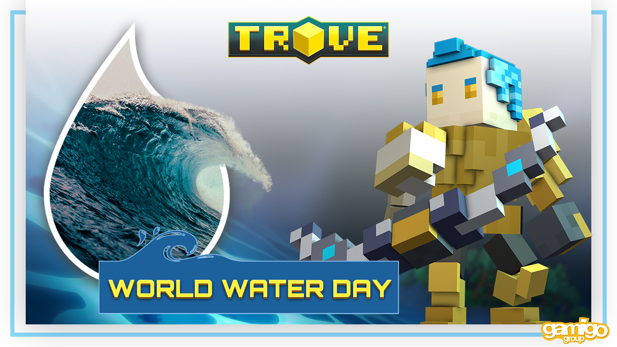 Trovians, today is #WorldWaterDay 💧 and we've got some watery treats for you that are sure to make waves in your gameplay! 🌊 👉 brnw.ch/TroveWaterDay Participate now and WIN 3000 Credits in #TroveGame! 💰