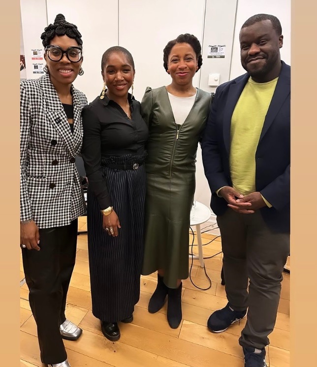 NicolaRollock's tweet photo. Loved working with @CherrelleSkeete to perform a scene from #TheRacialCode for my @bcaheritage author event last week.
Cherrelle was a dark & chilling Oracle.
Then spoke w @nelsabbey re race & #racism in UK
Thanks to @lisaandersonaa (& for pic), Issa Randall & all who came. https://t.co/8y9Akx5Szr