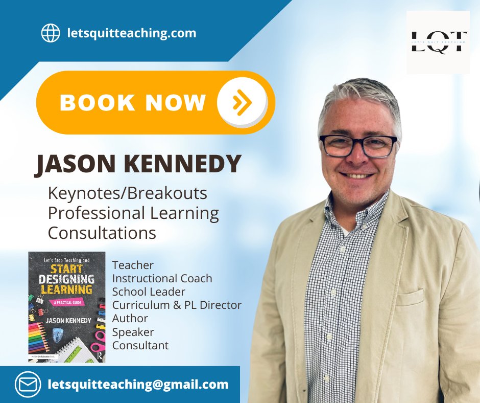 Jason Kennedy | Stop Teaching & Design Learning! tweet media
