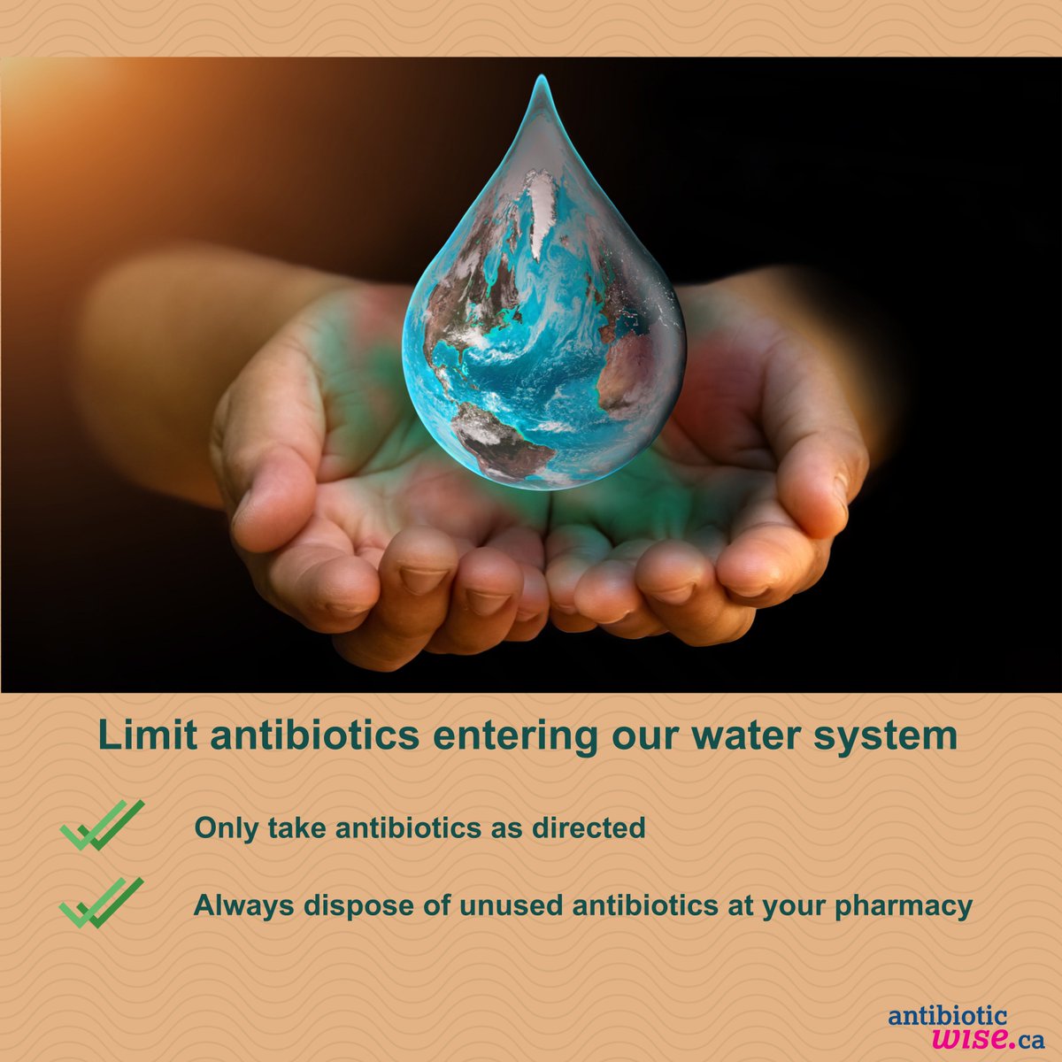 It’s #WorldWaterDay. Dispose of #antibiotics and all medication by returning to a pharmacy. @UN_water @WHO