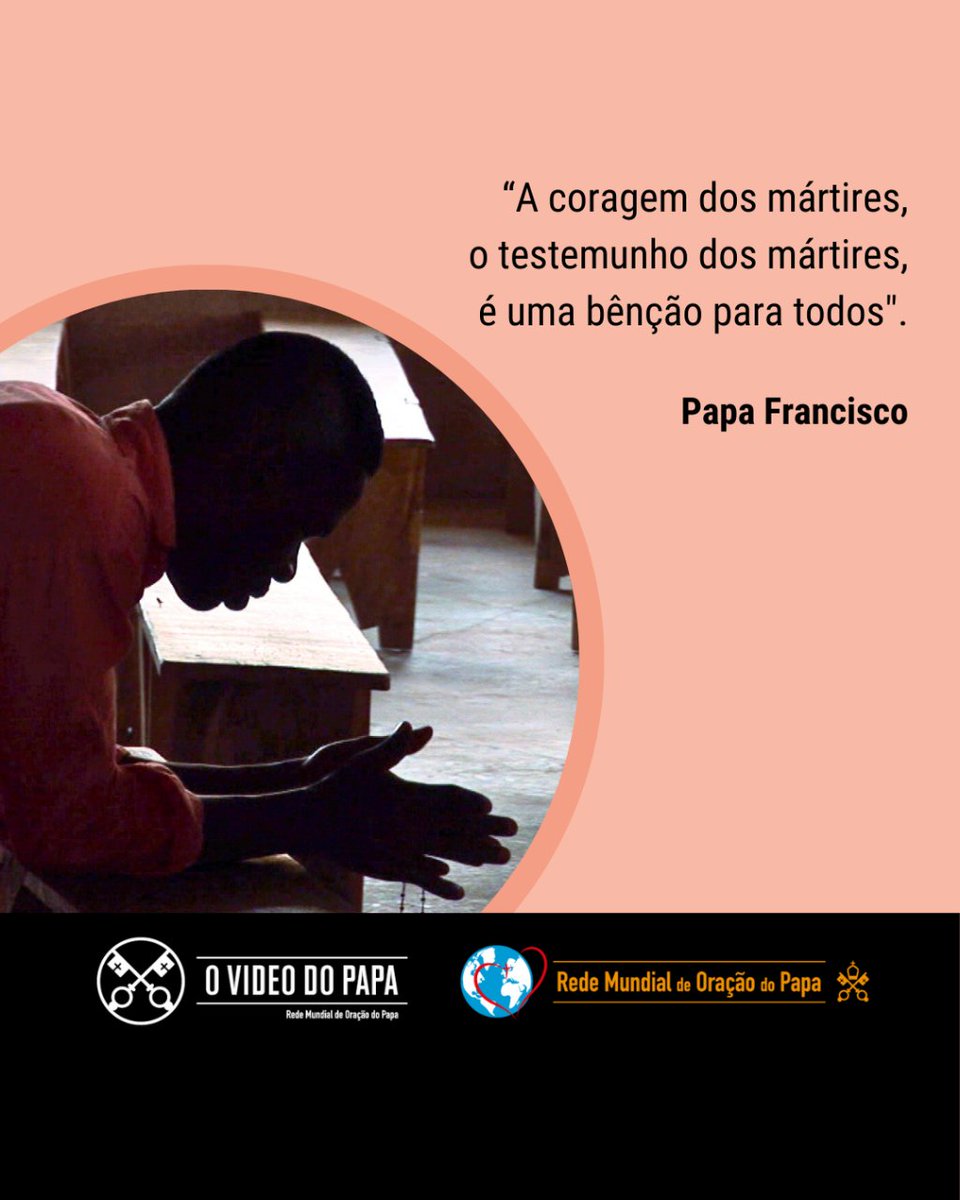 Os mártires arriscam a vida pelo Evangelho. A sua coragem inspira-nos, o seu testemunho fortalece-nos. Que o seu exemplo nos guie no nosso caminho de fé. Rezemos por eles com @Pontifex_pt. 

youtu.be/ogvKJD9Q_2c