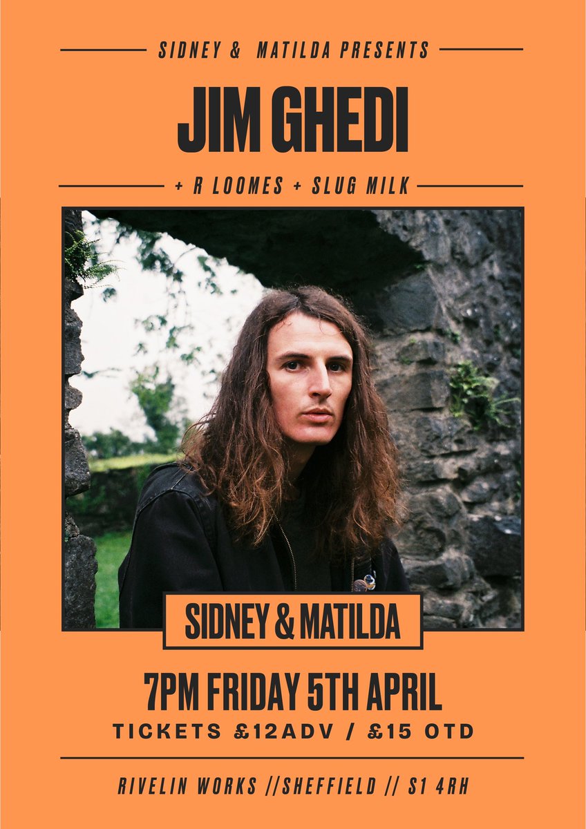 Only 2 weeks away Sheff! Hometown show at @sidneymatilda with a mega line up with R.Loomes & Slug Milk. Excited to be playing new material 👀 Grab a ticket👉 bnds.us/ahaqtr