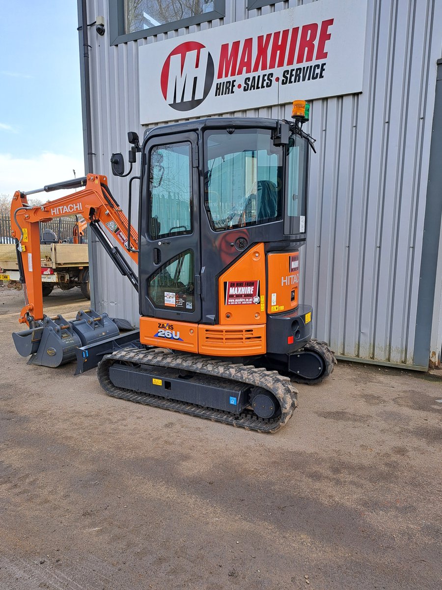Customer Shout out! 🎉 @maxhirene based in Morpeth Northumberland, recently took delivery of a new Hitachi ZX26U-6 to join their fleet of four ZX19U-6s. #HCMUK #ConnectedTechnology #Tiltrotator #ConstructionMachinery #Excavator #DiggerLife