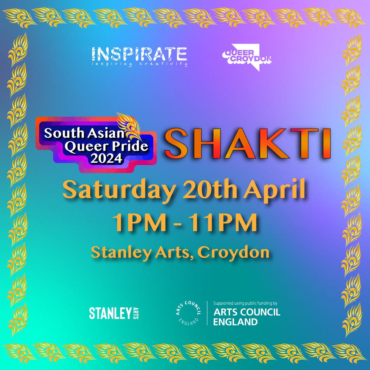 InspirateUK (@inspirateuk) on Twitter photo We’re excited to announce our new festival in Croydon, the first ever South Asian Queer Pride in the UK!
This festival was created in partnership with <a href="/AsifaLahore/">Asifa Lahore</a>, Claudia Coelho, <a href="/QueerCroydon/">Queer Croydon</a> & @Stanley_Arts
Funded by <a href="/ace_national/">Arts Council England</a>
Find out more via inspirate.org/south-asian-qu… We’re excited to announce our new festival in Croydon, the first ever South Asian Queer Pride in the UK!
This festival was created in partnership with <a href="/AsifaLahore/">Asifa Lahore</a>, Claudia Coelho, <a href="/QueerCroydon/">Queer Croydon</a> & @Stanley_Arts
Funded by <a href="/ace_national/">Arts Council England</a>
Find out more via inspirate.org/south-asian-qu…