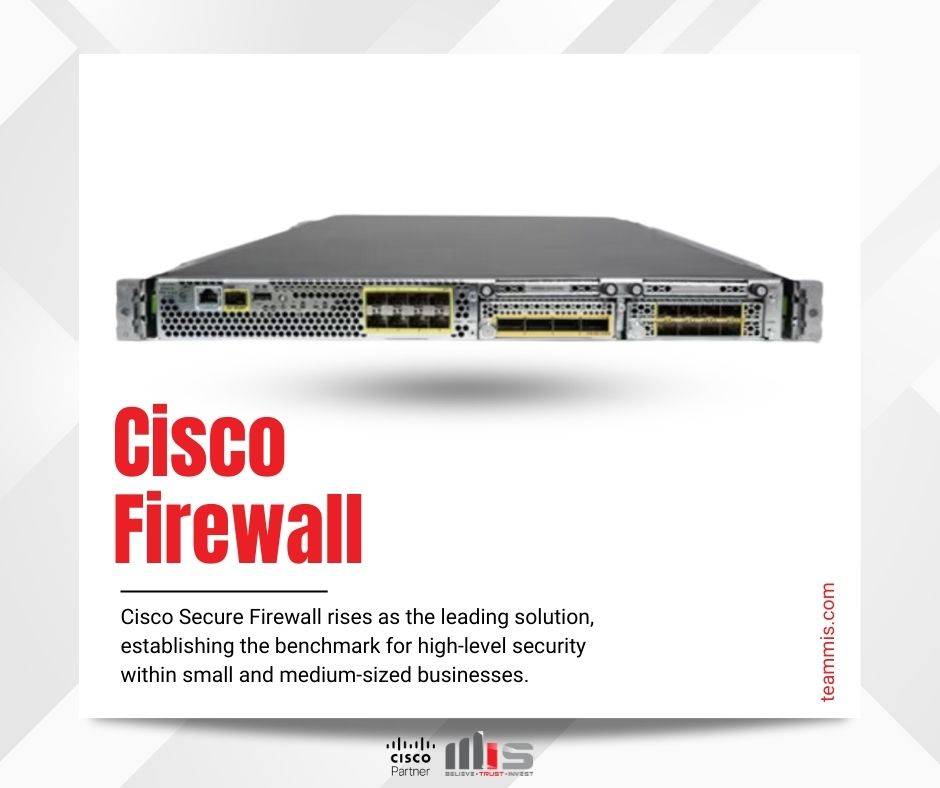 TeamMISIndy's tweet photo. Cisco Secure Firewall sets the gold standard for SMB security. Its advanced features provide deep malware analysis, DNS, URL, and IP intelligence. Contact Team MIS to transform your organization's security posture.

#TeamMIS #CiscoPartner #Firewall #Security #Cisco https://t.co/bCWeXVaOEv