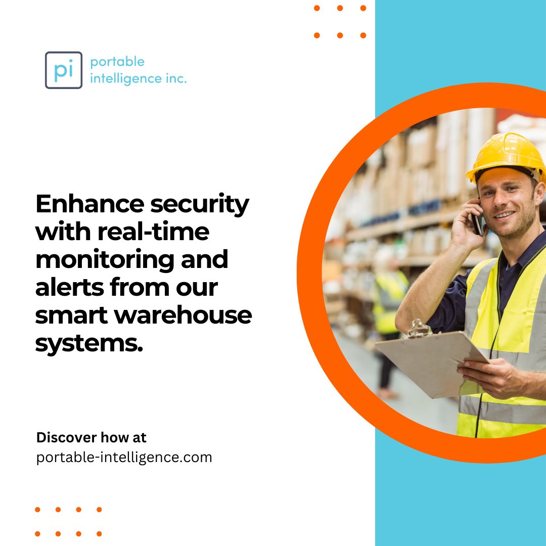 Enhance security with real-time monitoring and alerts from our smart warehouse systems. #Security #RealTimeMonitoring