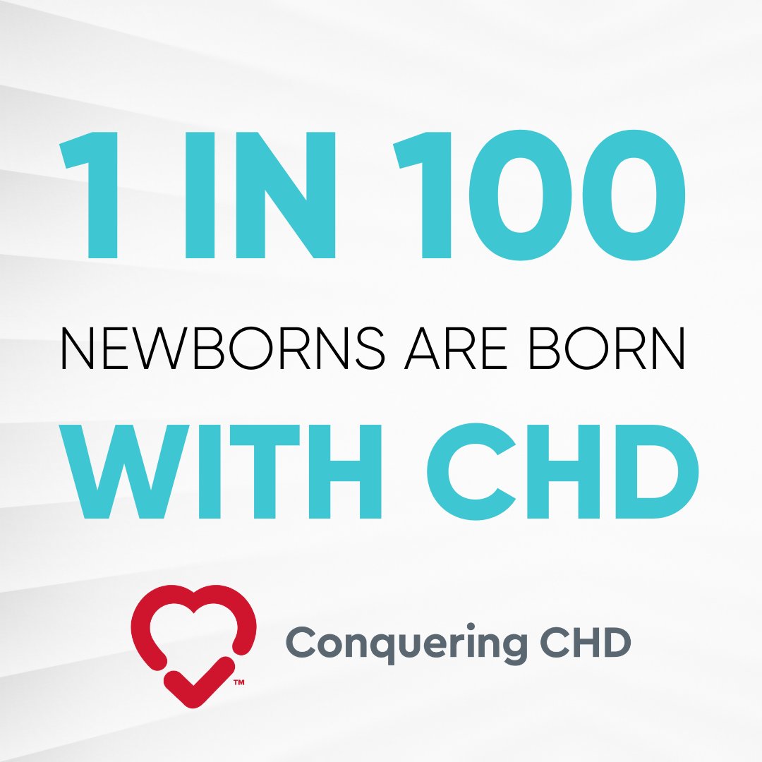 Did you know that congenital heart defects (CHDs) are the most common type of birth defect, affecting roughly 1 in 100 newborns? #FACTFRIDAY #CHDAWARENESS #CHD #CHDWARRIOR #CONQUERINGCHD