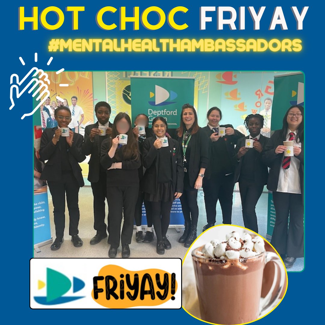 Ms Thurston was delighted to squeeze in another #HotChocolateFriday this morning. What a lovely group of students our #MentalHealthAmbassadors are💚a super relaxed chat. The students were rewarded for their fantastic support during #ChildrensMentalHealthWeek, Bravi Team👏