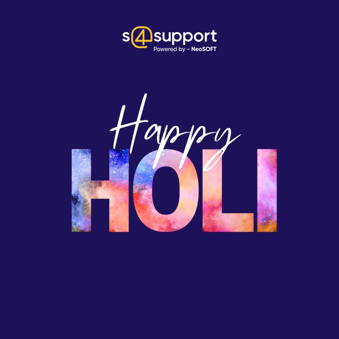 Happy Holi from S4Support, where talent meets innovation! 🎉🌈 Let's celebrate the vibrant spirit of Holi with creativity and joy. #HappyHoli #S4Support