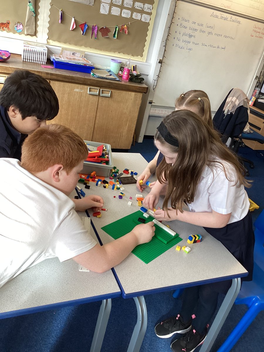 Room 10 have created Mayan temples from Lego and measured the area of them today 🧱📏. @HolytownPS @MrsLAlcorn