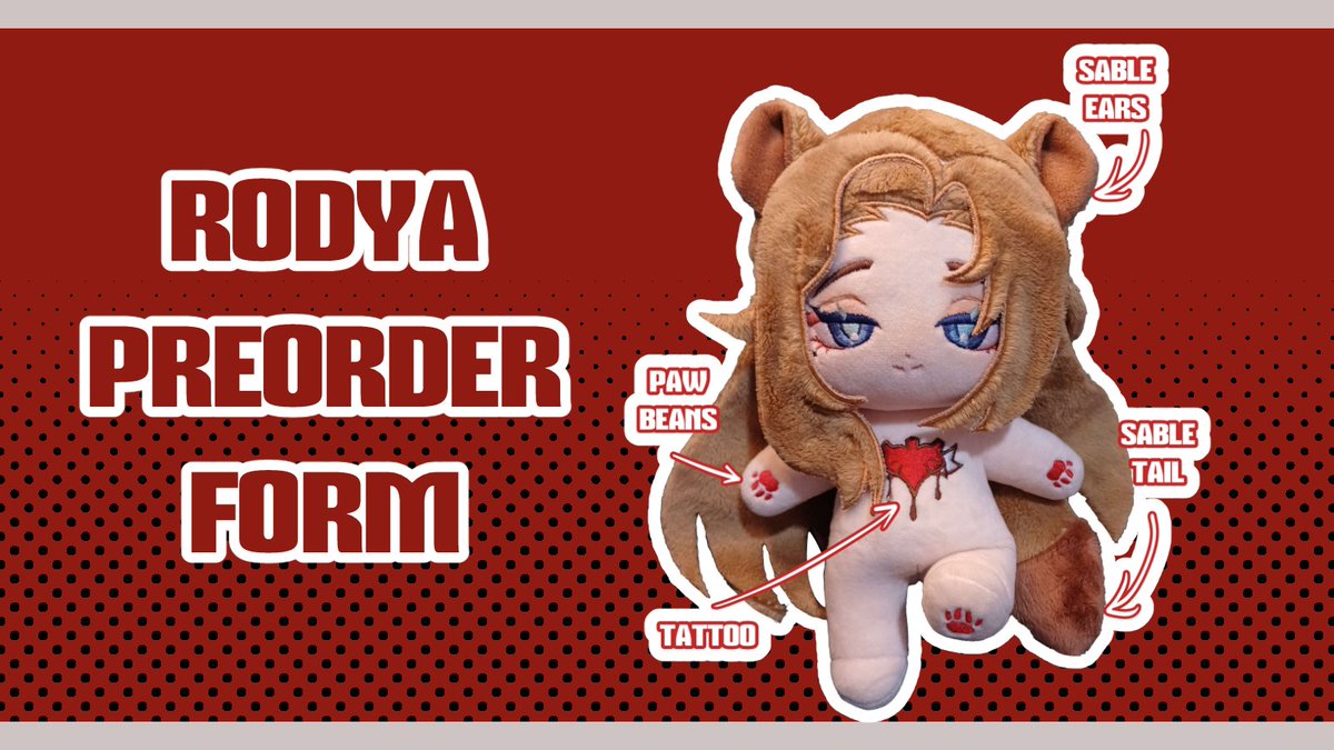 🪓 || The Rodya Preorder form is finally out! Access the form in the reply bellow! Thank you for waiting managers ❤️ Preorder spans from March 22nd to April 25th. Don't forget to get your own little sable!