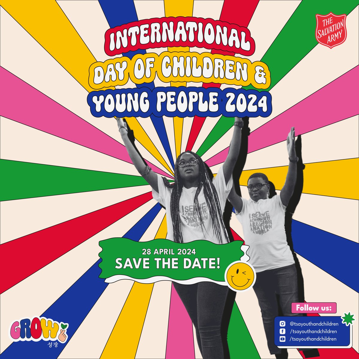 SalvArmyIHQ's tweet photo. 🎉 Join us in celebrating the presence, power and promise of #children and #young people within #TheSalvationArmy! 

The Salvation Army celebrates the International Day of Children and Young People every year on the last Sunday of April. 

📚Learn more at https://t.co/A4IVX9mv7j. https://t.co/aMgtTT0QZq