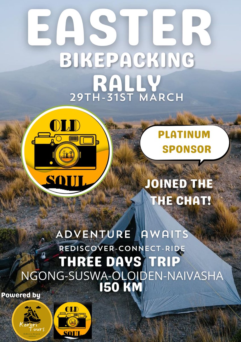 KaroriSamuel1's tweet photo. Calling all my supporters and potential partners!
Are you passionate about adventure, conservation, and community engagement? And looking to sponsor our event or an individual interested in partnering with us. If interested for sponsorship/partnership please reach outπ²
RT https://t.co/n4avWcrJy4