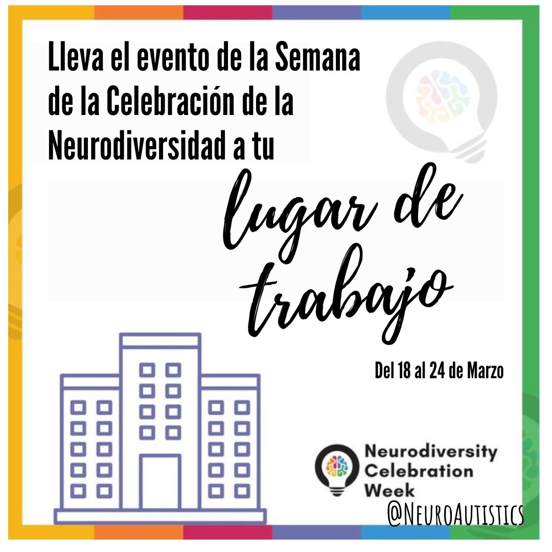 NeuroAutistics's tweet photo. Es tiempo de que las escuelas, universidades y organizaciones trabajen juntos para aumentar la aceptación y la comprensión de las mentes neurodivergentes, valorar y celebrar sus talentos. 
¡Todos podernos beneficiarnos de pensadores diferentes!

#NeurodiversitiyWeek https://t.co/7JtrZHJgcs