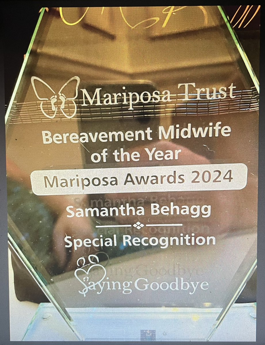 No caption, well done sam behagg bereavement midwife @whhtmaternity well deserved. @MariposaAwards