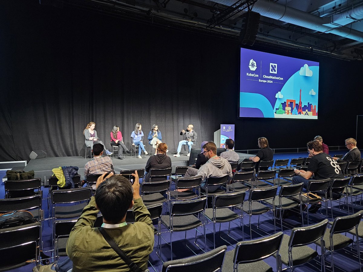 Talk on Cloud Native Technical Leadership by <a href="/TheNikhita/">Nikhita Raghunath</a> <a href="/_nancychauhan/">Nancy Chauhan</a> and others at #KubeConEU 2024