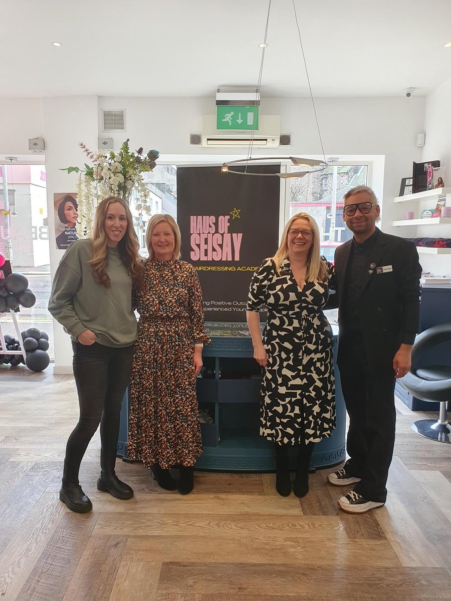 As Corporate Parents we were inspired by a recent visit to @HOShairdressing. 🙌 The salon is empowering care experienced young people by offering courses which see them achieve an SVQ Hairdressing. 🤩 💇‍♀️Learn more about the Haus of Seisay academy: hausofseisay.org/home