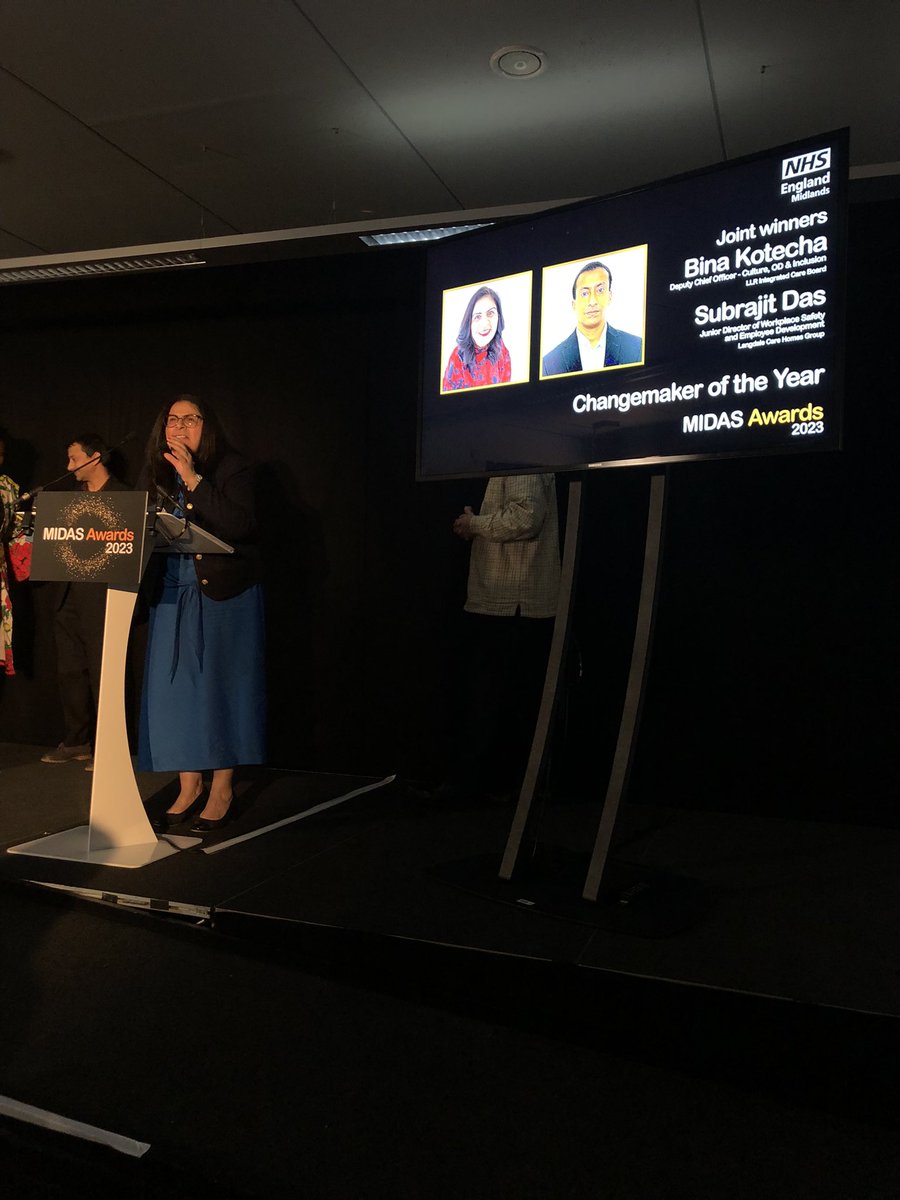 A massive well done to @binakotecha_ for winning the Changemaker of the year at the MiDAs awards on her birthday ❤️❤️❤️🥳🥳🥳 @rebeccacarlin29 @FionaKilpatrick