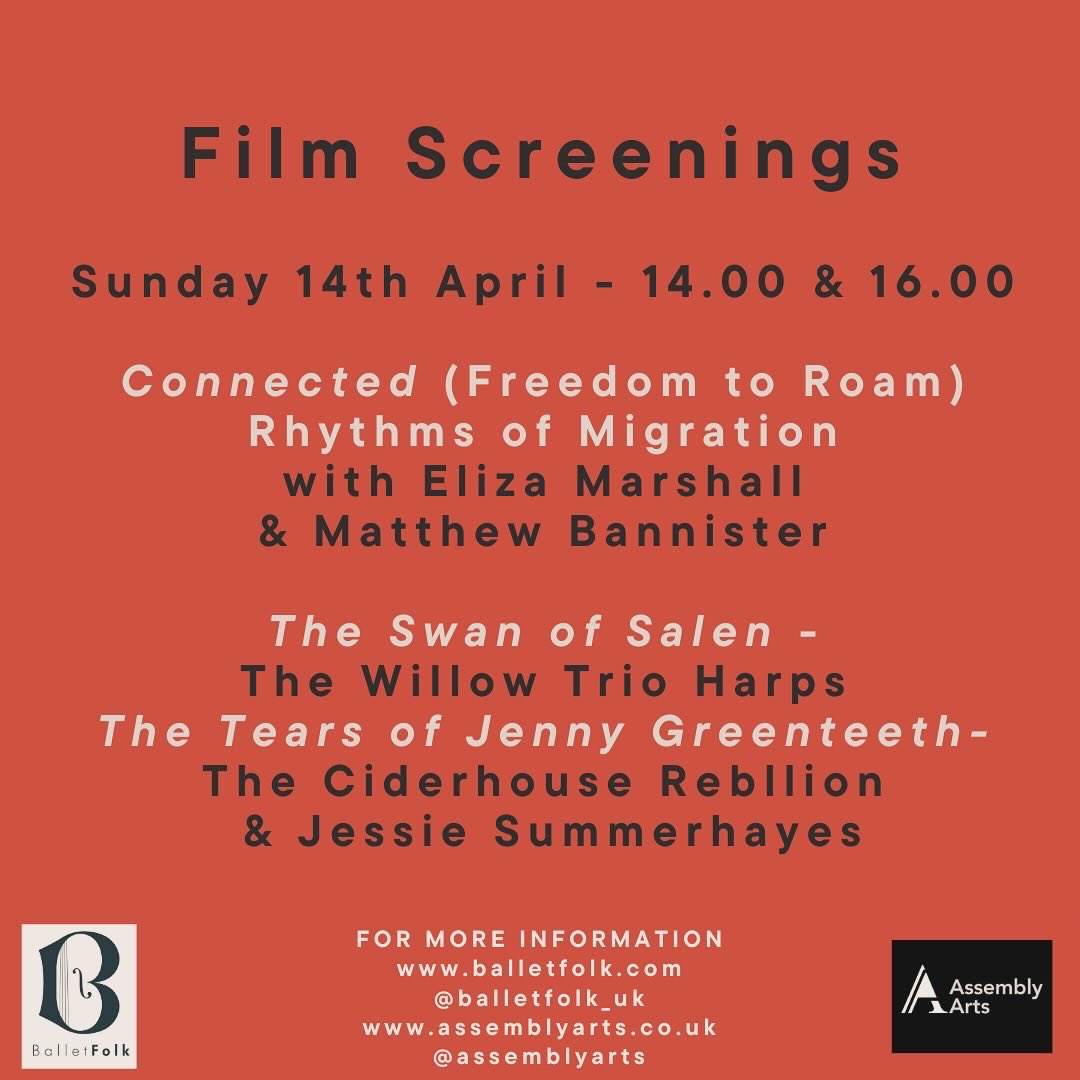 Film screenings with our very special guest @Bannmatt @folkonfoot and @ElizaFlutes @Freedom_ToRoam Music by @willowtrioharps and @CiderhouseReb @PoetJessie #folkmusic #folkballet #folkonfilm #lancasterarts #Lancaster #gallery