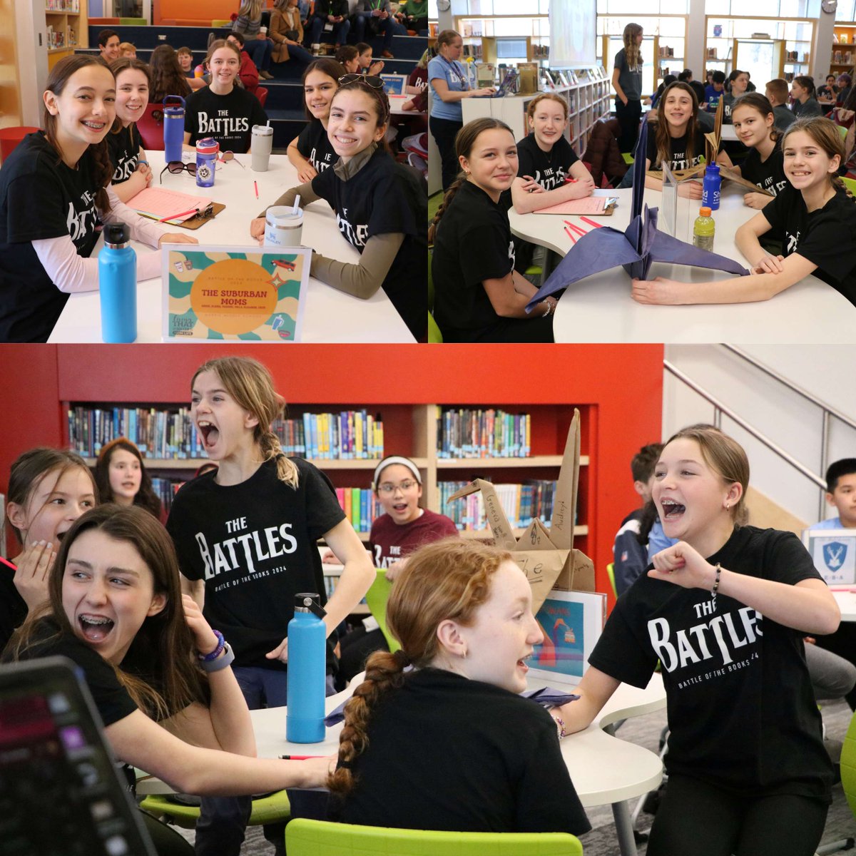 Our Battle of the Books coverage wouldn't be complete without a shoutout to The Paper Swans and The Suburban Moms for an excellent showing at the Middle School Championships in Pleasantdale! Great job, Tigers! #gurriepride