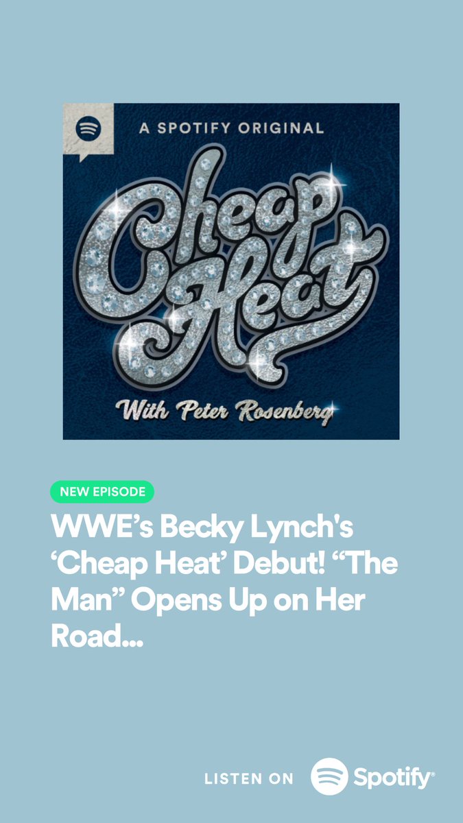 🎙️CHEAP HEAT🎙️ Finally, @BeckyLynchWWE makes her Cheap Heat debut! She speaks with @Rosenbergradio about her upcoming book, 'Becky Lynch: The Man: Not Your Average Average Girl', her start in pro wrestling, working with Rhea Ripley and more! open.spotify.com/episode/0VL9Vr…