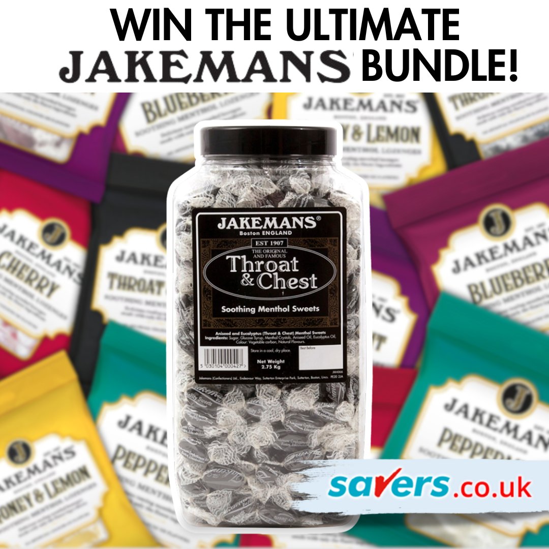 We're giving you the chance to #WIN 1 of 3 Jakemans bundles!😍

To enter simply RT & FOLLOW @SaversHB

UK only. Ends 02/04/2024. T&C’s apply. – bit.ly/2YOF42g

#ukcompetition #giveaway #giveawayuk #ukcomp #jakemans