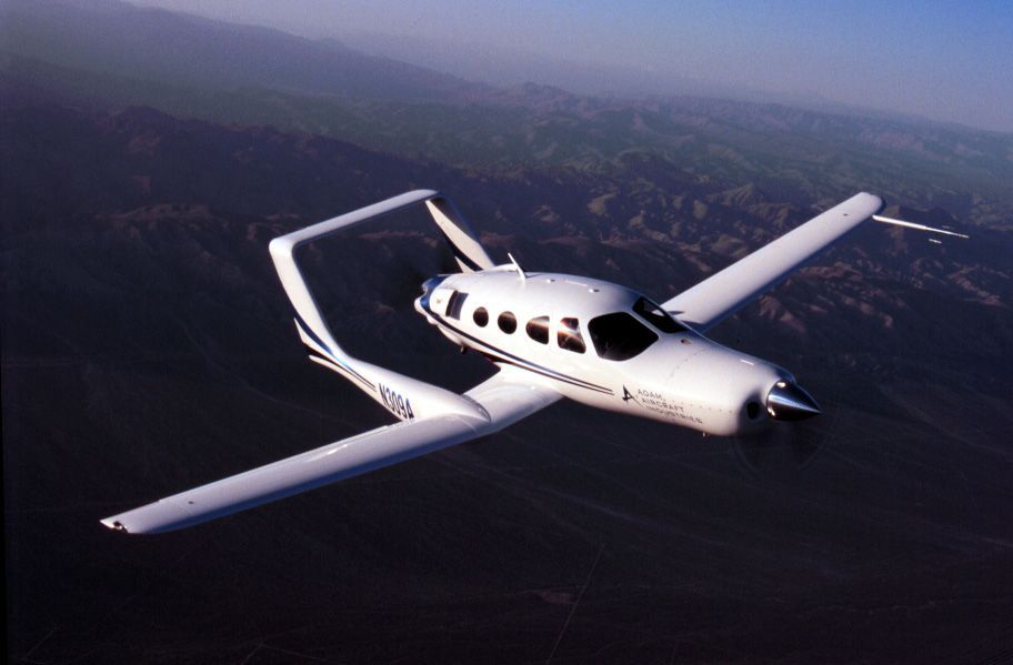 The Model 309 Adam was a proof-of-concept aircraft Scaled developed for Adam Aircraft Industries to explore a push-pull twin-engine for safer handling in the event of an engine out. 

#FirstFlightFridays #twinengine #proofofconcept #adamaircraft