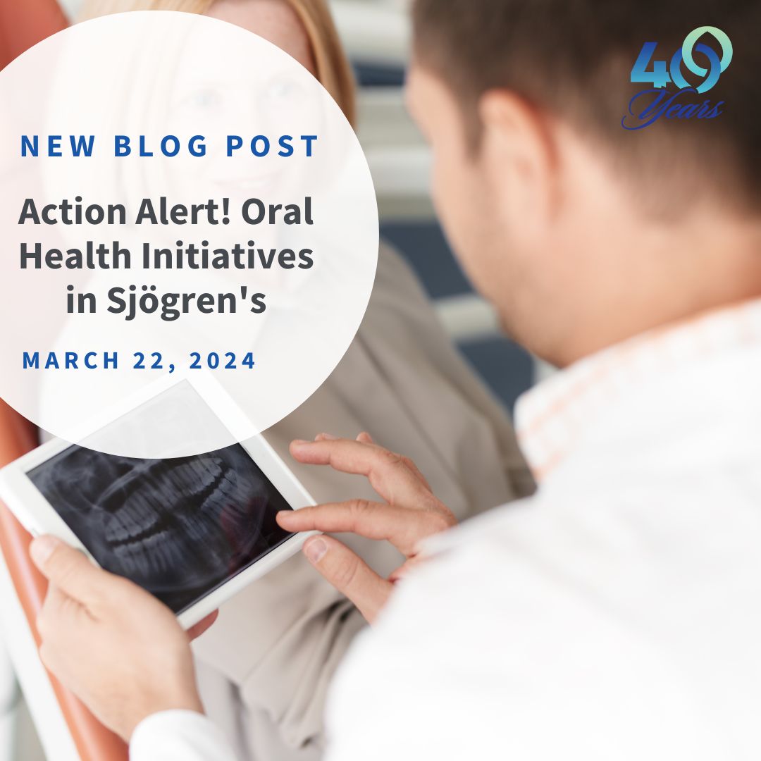 View the Foundation's most recent blog: Action Alert! Oral Health Initiatives in Sjögren's (2024) 

Click Here to Read: buff.ly/3IM6D4O 

#Sjögrens #Sjogrens #SjögrensSyndrome #SjogrensSyndrome